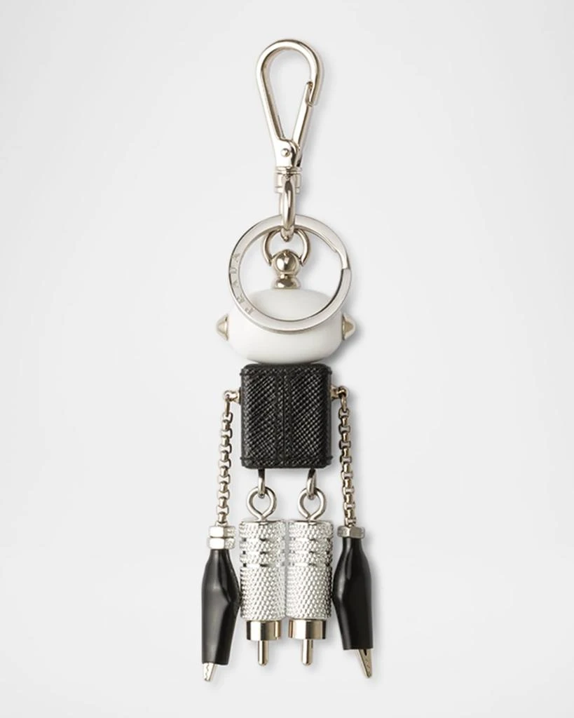 Prada Robot Saffiano Leather Bag Charm 2