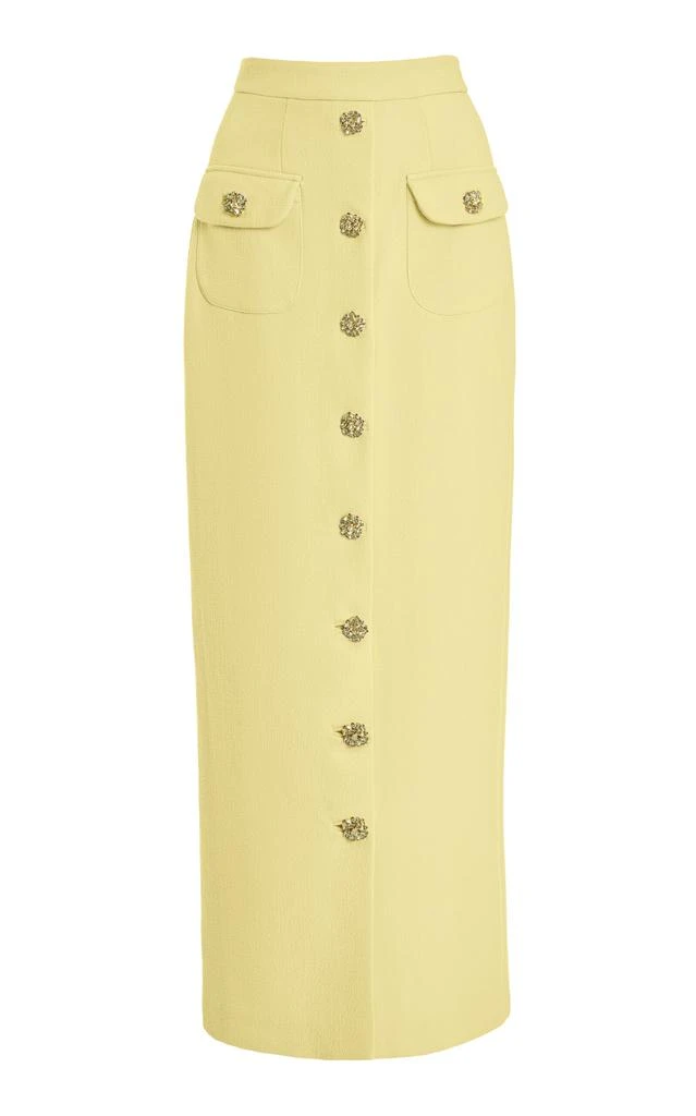 Adam Lippes Adam Lippes - Exclusive Dakota Button-Detailed Wool Crepe Maxi Skirt - Yellow - US 10 - Moda Operandi 1