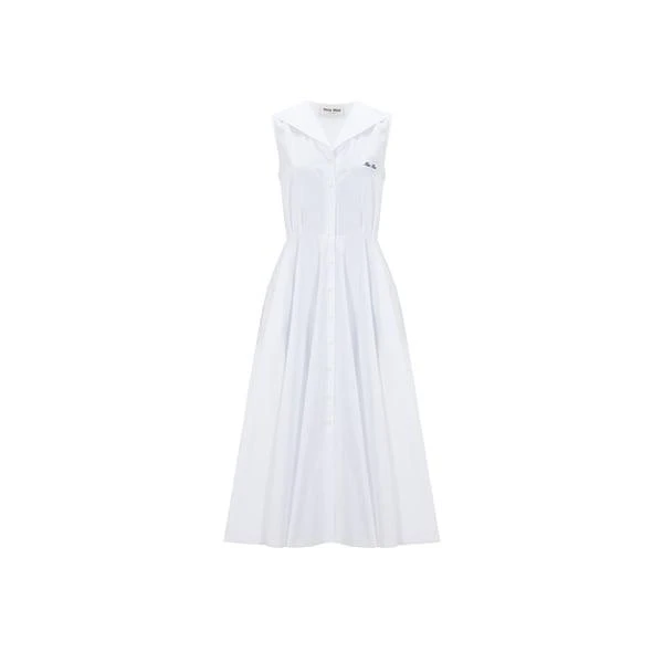 Miu Miu Cotton flared midi dress - Dresses & Skirts - Free Shipping - BeyondStyle Miu Miu Cotton flared midi dress - Dresses & Skirts - Free Shipping - BeyondStyle