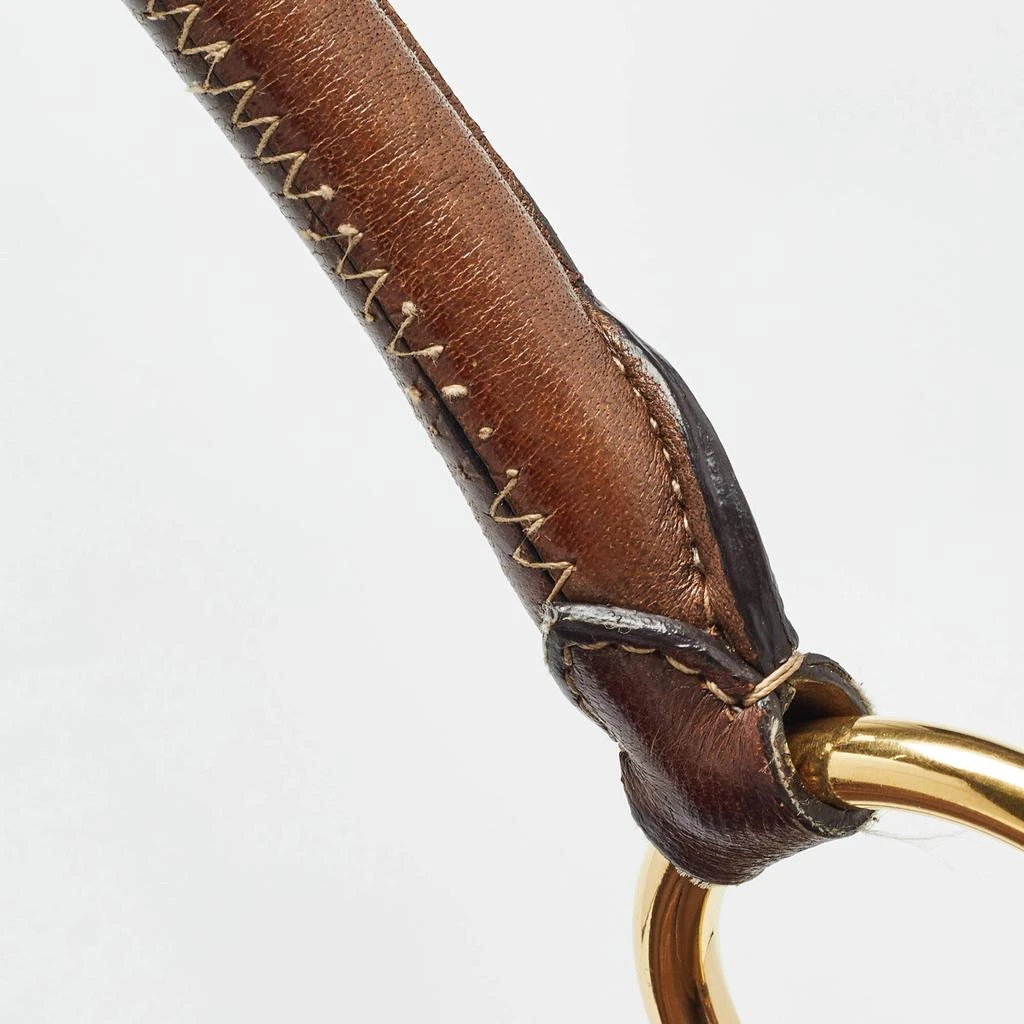 Prada Prada Brown Cervo Leather Side Zip Hobo 9