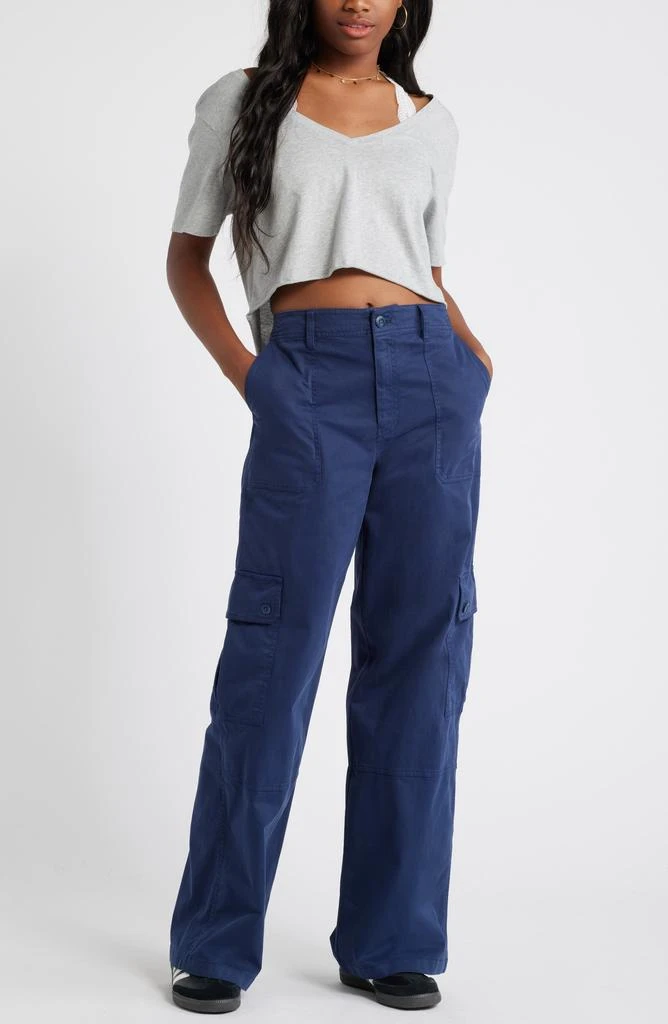 BP. Twill Wide Leg Cargo Pants 2