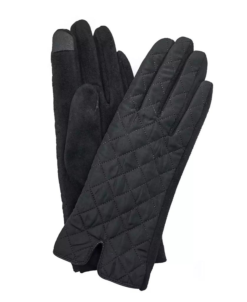 MARCUS ADLER Women's Quilted Faux Suede Touchscreen Glove