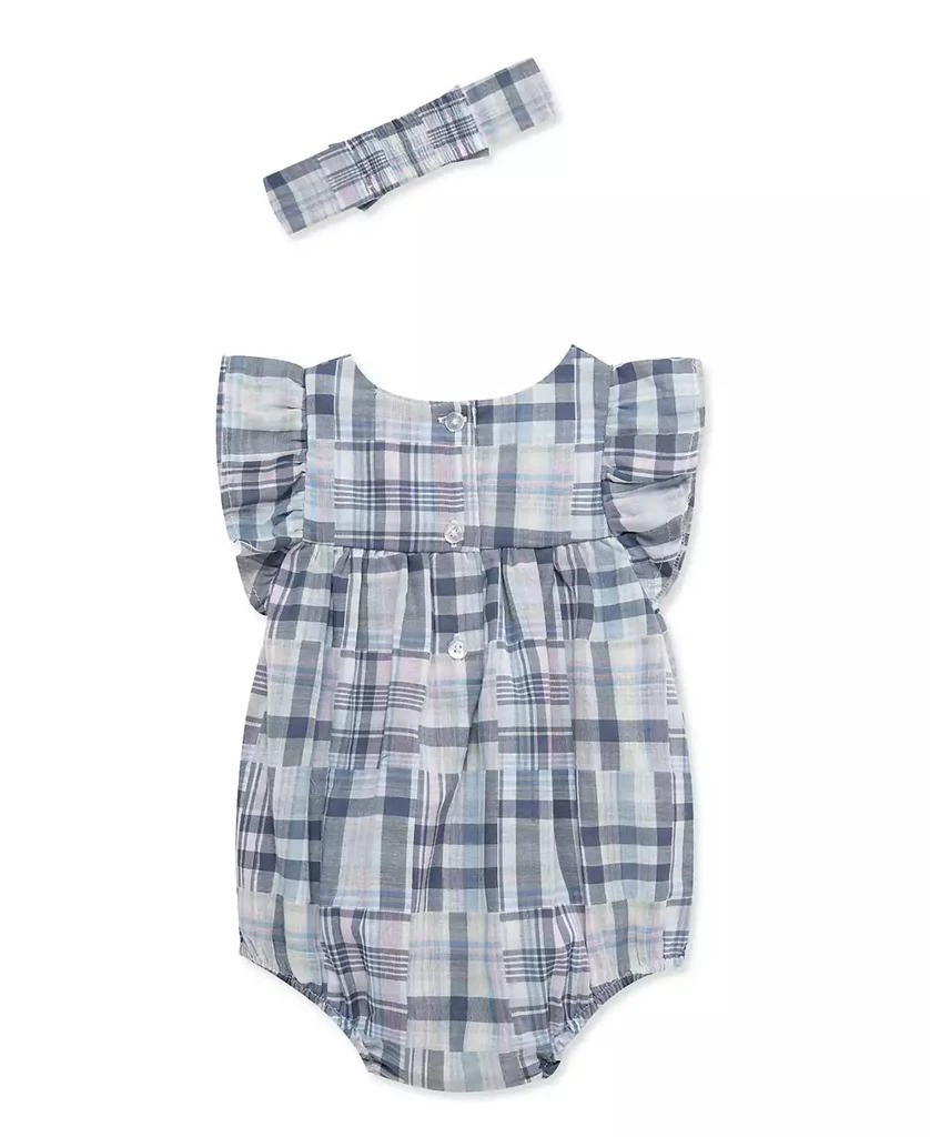 Little Me Baby Girls
 Plaid Pattern Bodysuit and Headband, 2-Piece Set 2