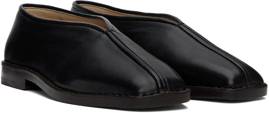 Lemaire Black Flat Piped Slippers 4