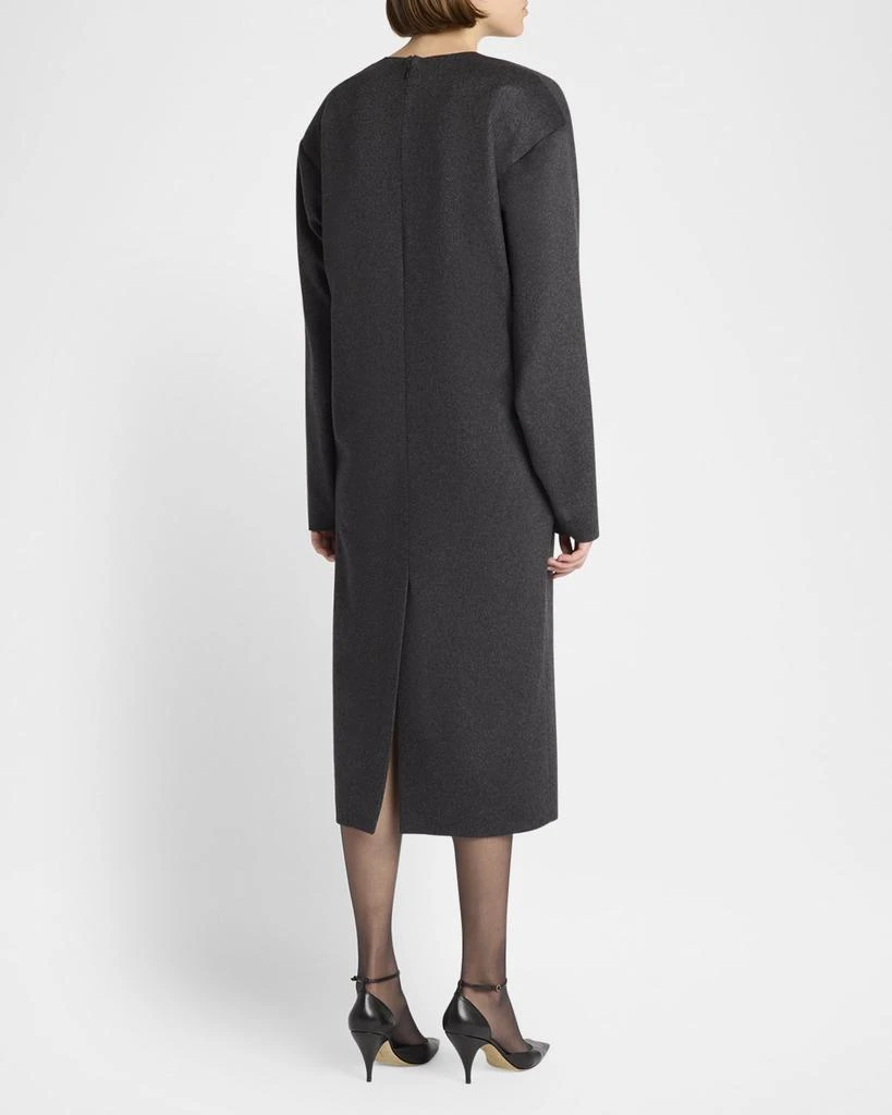 The Row Lysiane Long-Sleeve Midi Cashmere Dress 5