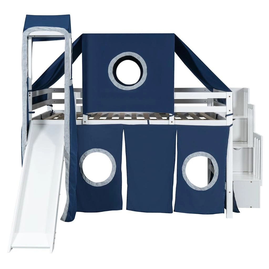 Streamdale Furniture Streamdale Full Size Loft Bed with Tent and Tower 3