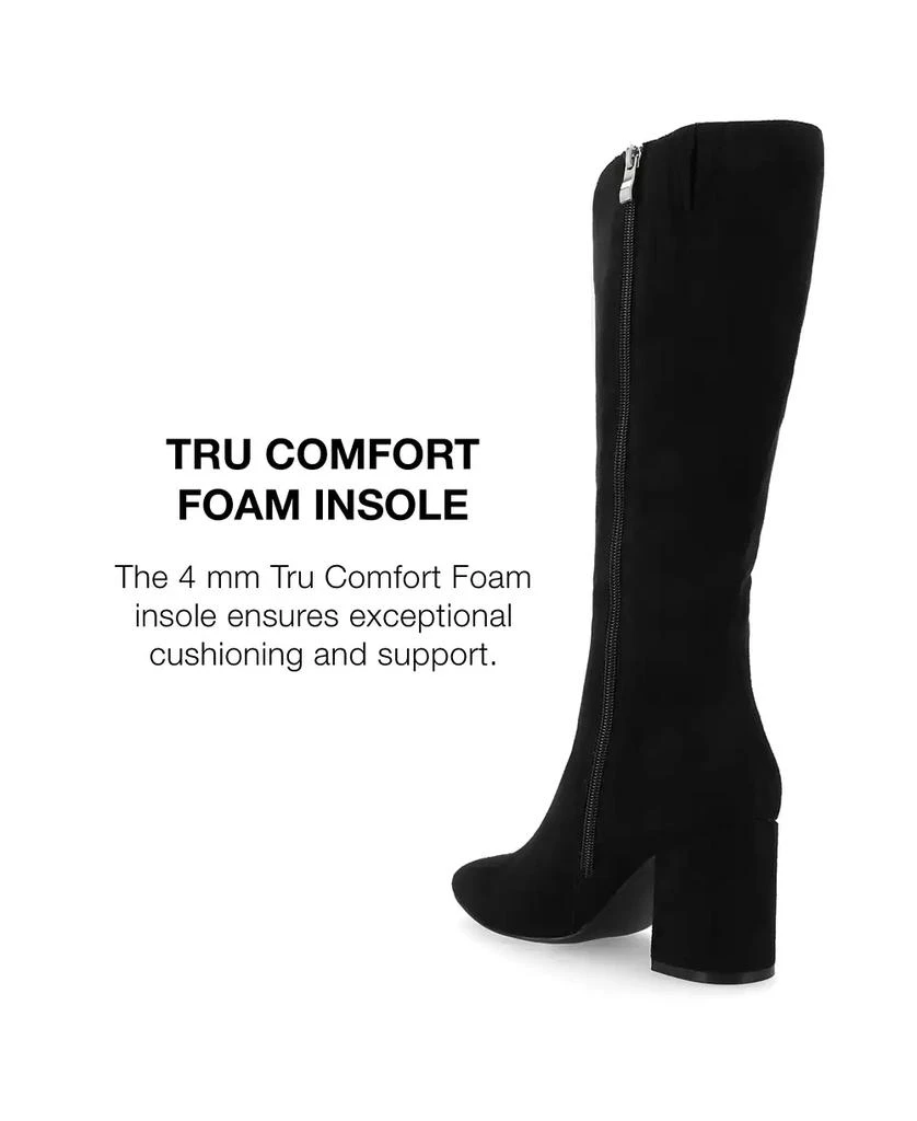 Journee Collection Women's Ameylia Block Heel Knee High Dress Boots 8