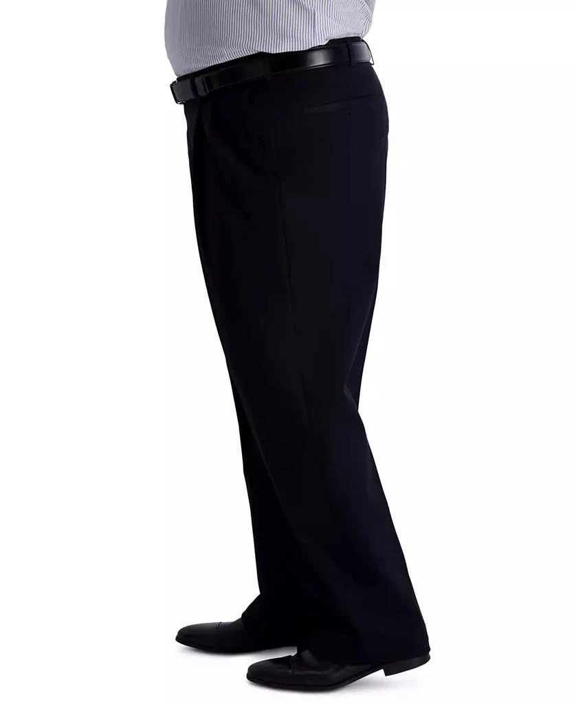 Haggar Men's Big & Tall Iron Free Premium Khaki Classic-Fit Pleated Pant 3