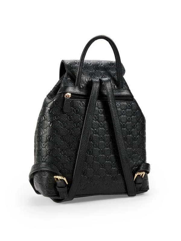 Mario Valentino Simeon Monogram Leather Backpack 4