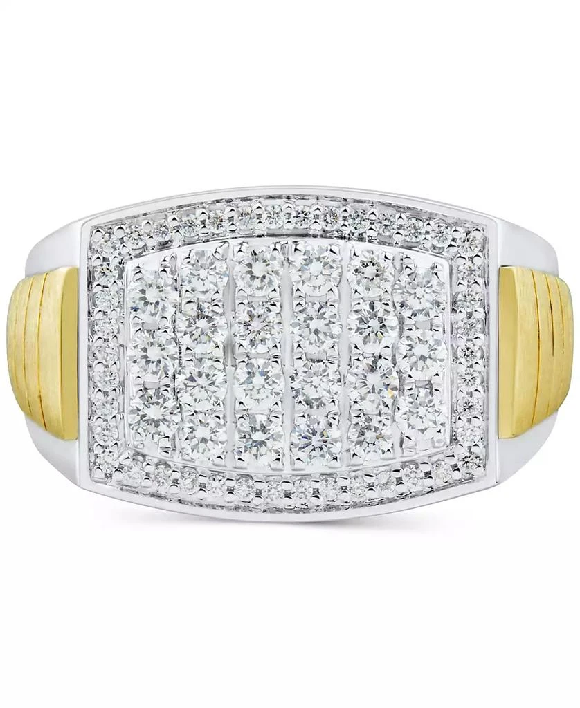 Grown With Love Men's Lab Grown Diamond Cluster Ring  (1 ct. t.w.) in 10k Two-Tone Gold 3