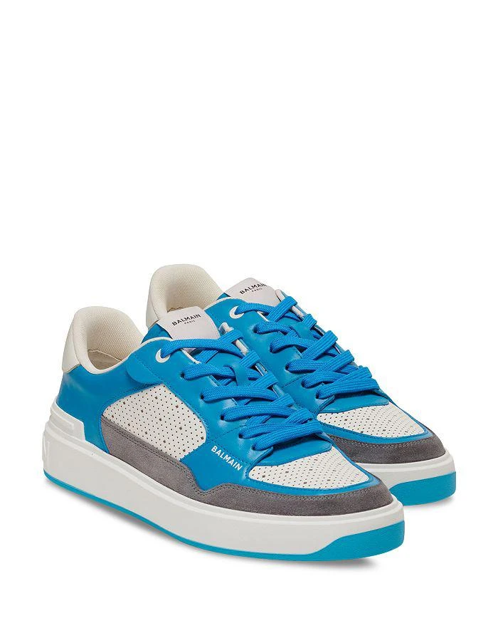 Balmain Men's B Court Flip Leather & Suede Sneaker 6