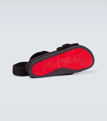 Christian Louboutin Varsimule Bizz logo suede slides 7