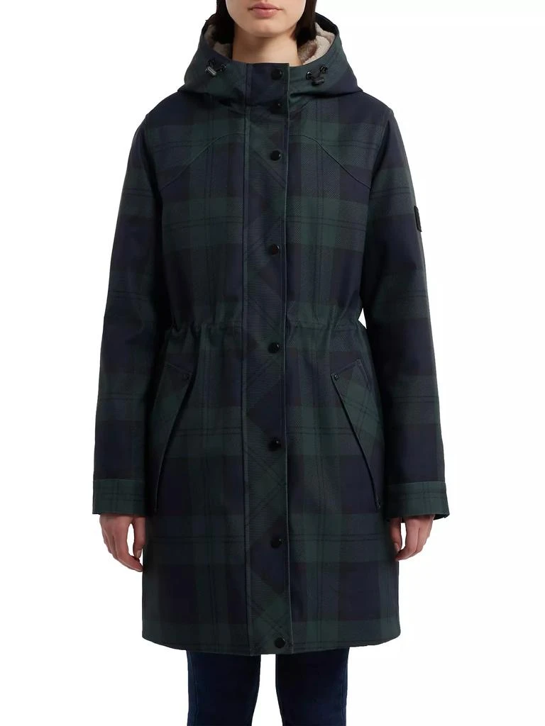 Hunter Fountain Blackwatch Plaid Hooded 3-In-1 Parka 1