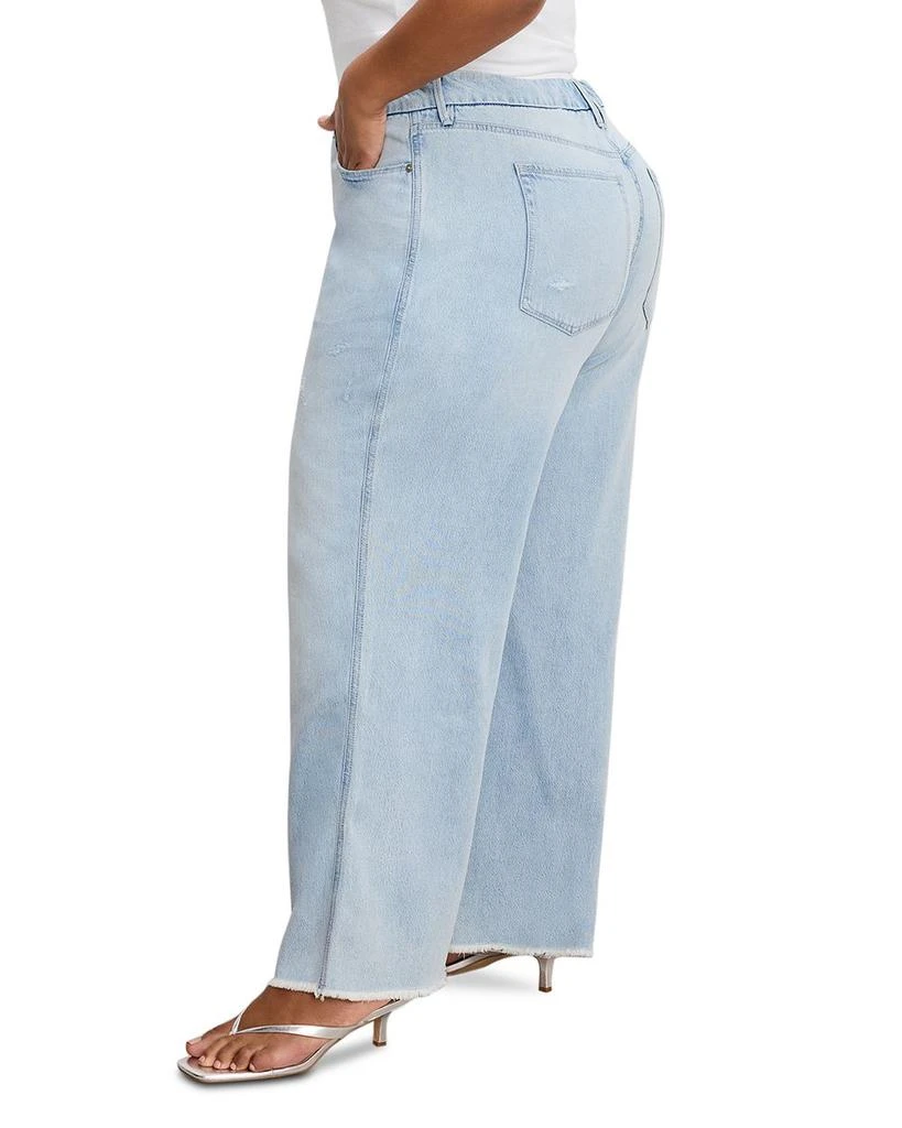 Good American Weightless Good Skate Wide Cropped Jeans in Indigo959 9