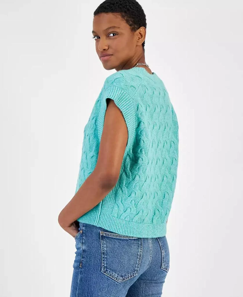 On 34th Women's Extended Shoulder Cable-Knit Sweater Vest, Created for Macy's 2