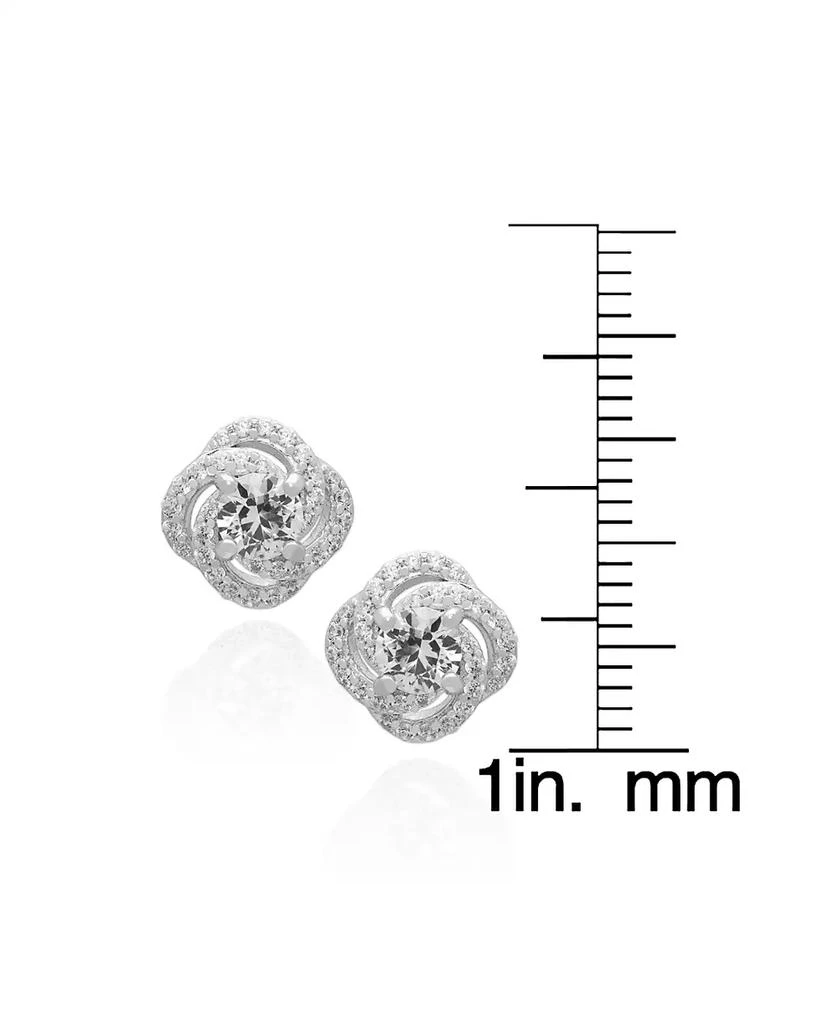 Macy
s Lab Grown White Sapphire (2-3/4 ct. t.w.) Love Knot Pendant Necklace
Earrings in Sterling Silver, 2-Piece Set 3