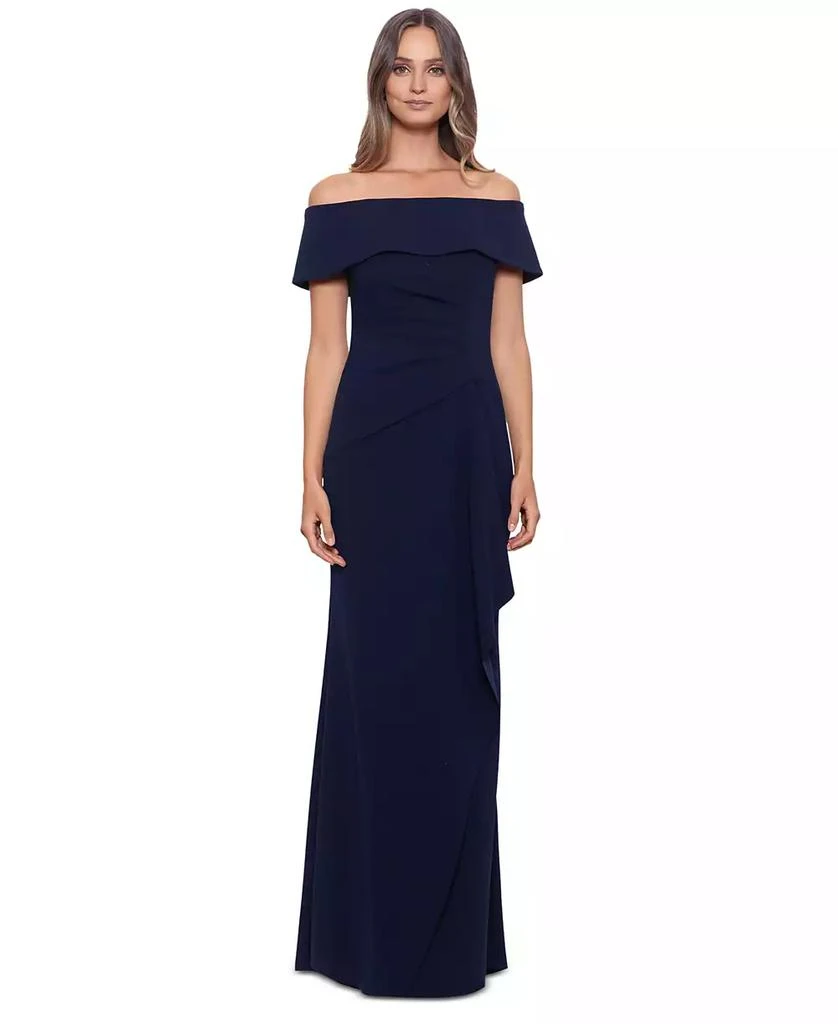 XSCAPE Petite Off-The-Shoulder Gown 1