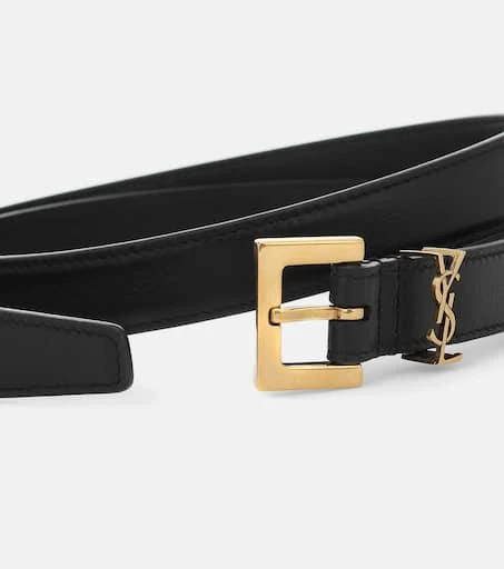 Yves Saint Laurent Cassandre slim leather belt 3