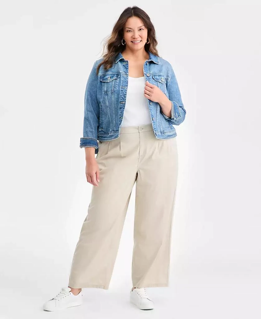 Style & Co Plus Size Pleated Straight-Leg Pant, Macy's Exclusive 1