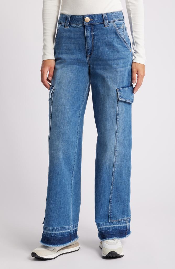 Wit & Wisdom 'Ab'Solution Skyrise Release Hem Wide Leg Cargo Jeans