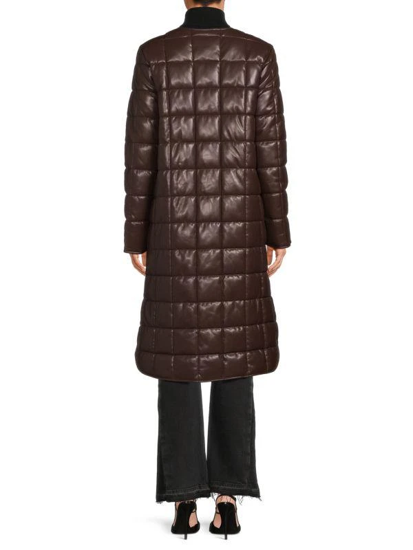 Calvin Klein Longline Faux Leather Puffer Jacket 2