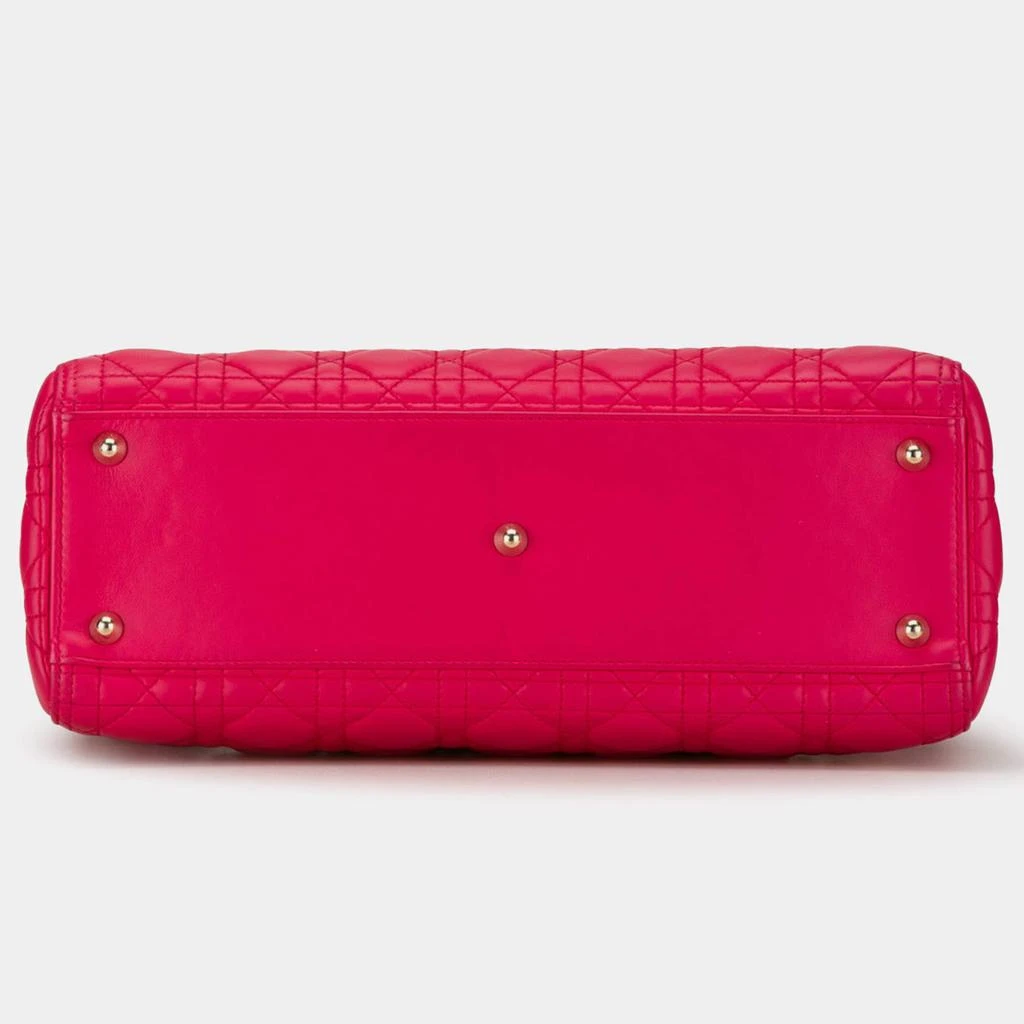 Dior Dior Pink Leather Large Cannage Lady Dior Tote Bag 5