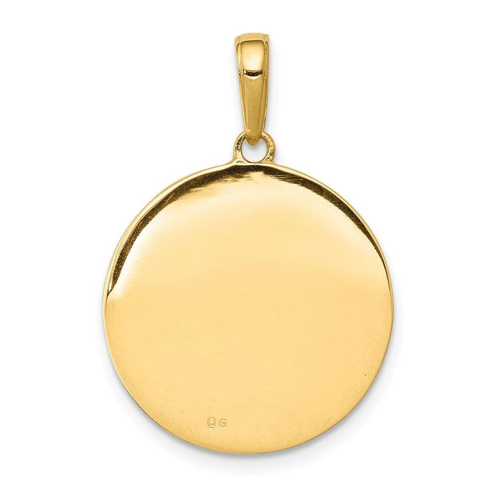 Diamond2Deal 10k Yellow Gold Saint Anthony Small Round Medal Pendant 4