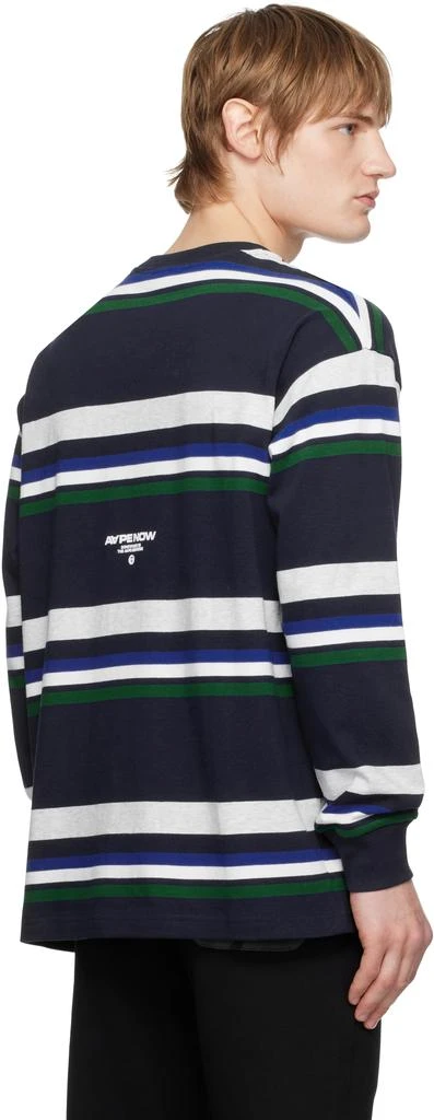 AAPE Navy 'AAPE NOW' Long Sleeve T-shirt 3