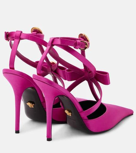 Versace Gianni bow-detail satin pumps 3