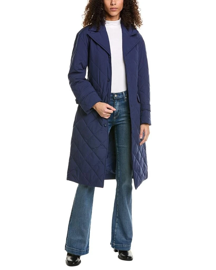 Ellen Tracy Ellen Tracy Diamond Quilted Trench Coat 1