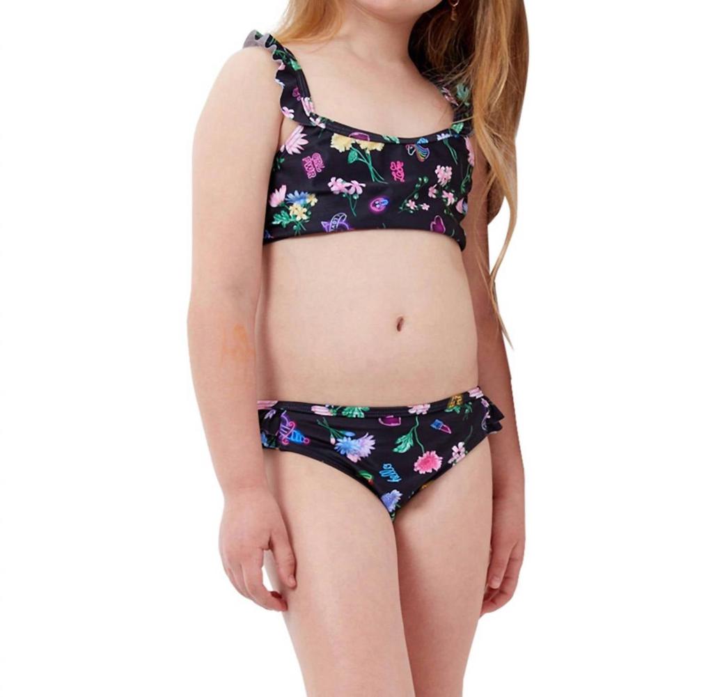 Gottex Girls Ruffle Bralette Bikini Top with Matching Bikini Bottom
