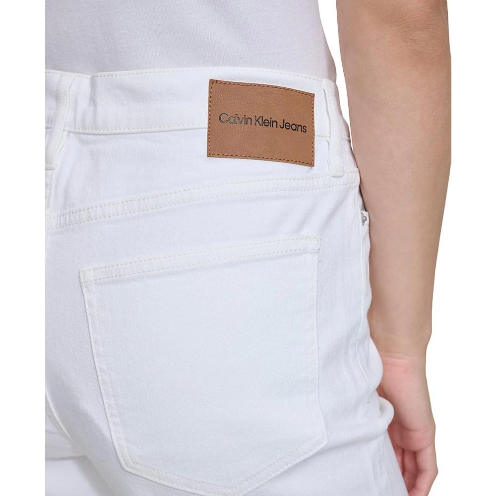 Calvin Klein Women's Raw-Hem Straight-Leg Denim Jeans 5
