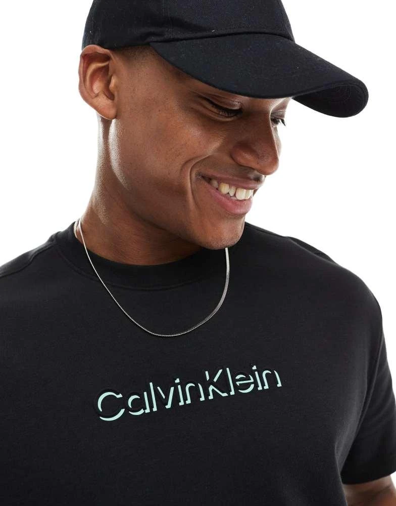 Calvin Klein Calvin Klein shadow embossed logo t-shirt in black 4