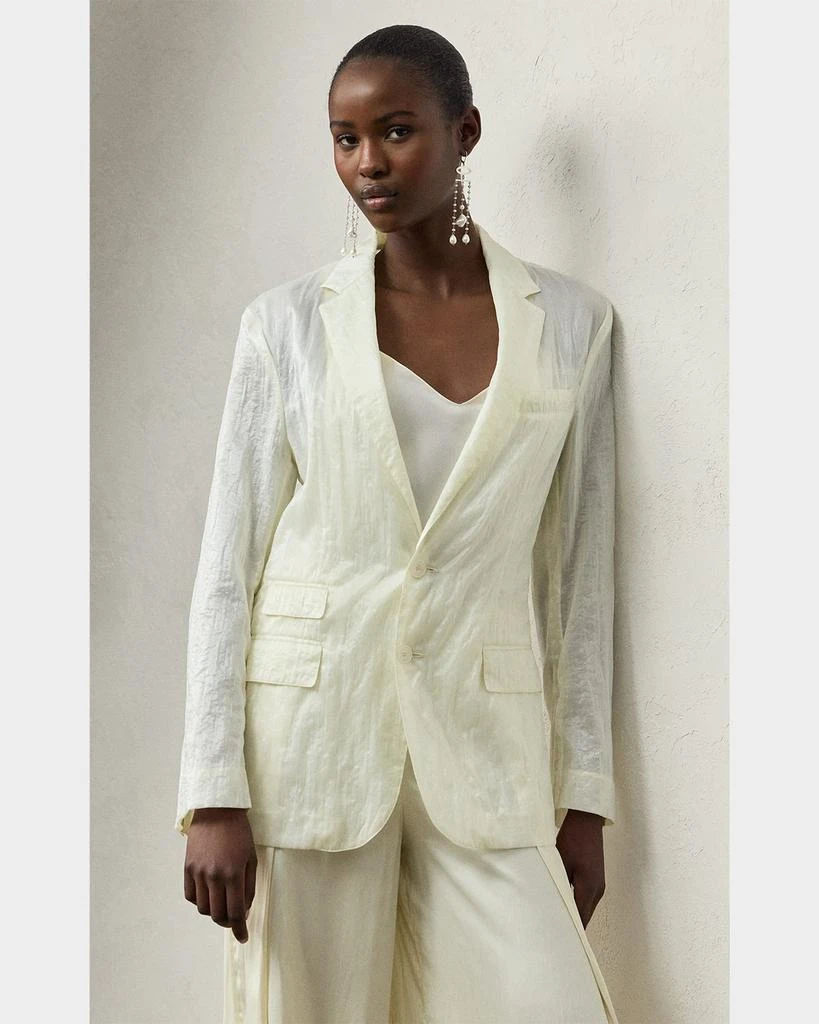 Ralph Lauren Lori Crinkle Double Organdy Single-Breasted Jacket 6