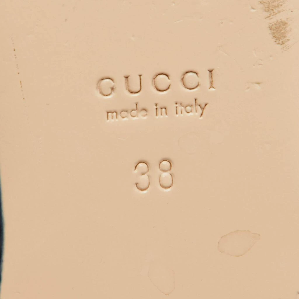 Gucci Gucci White Leather Bee and Star Embroidered Princetown Flat Mules Size 38 8