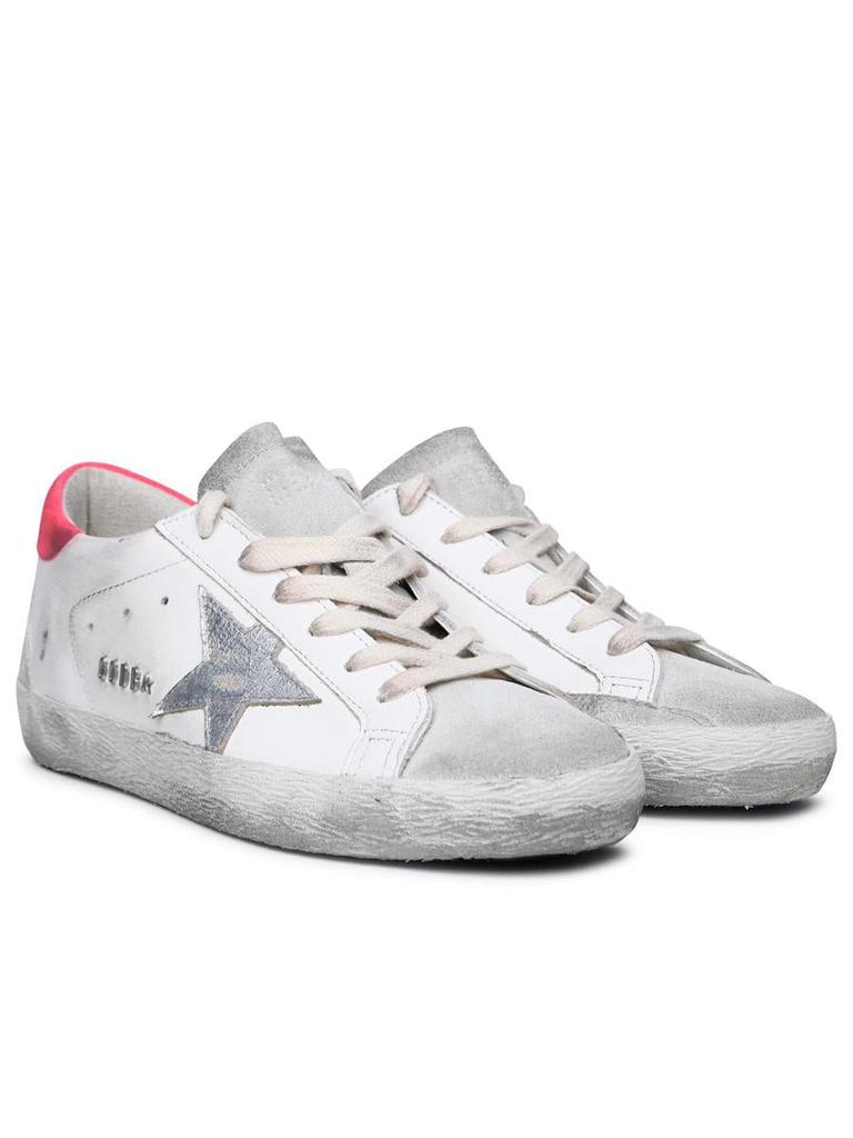 Golden Goose Golden Goose 'Super-Star Classic' White Leather Sneakers