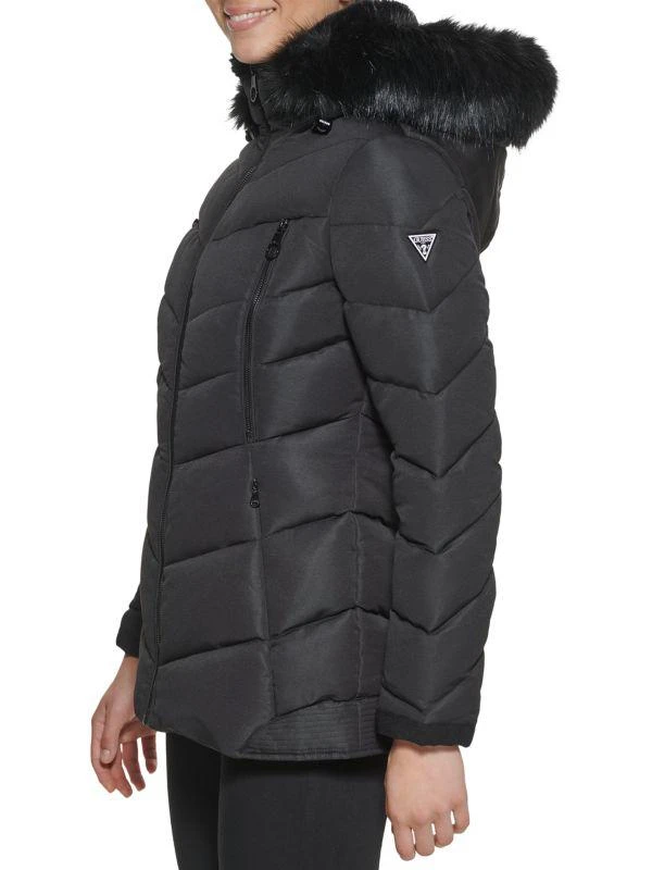 GUESS Faux Fur Lined Hooded Puffer Jacket 3