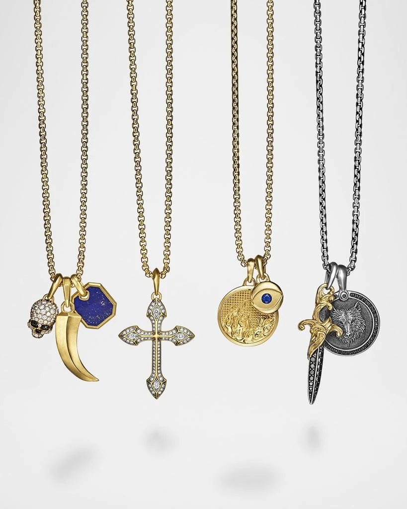 David Yurman Men
s Roman Pendant with Gemstone in 18K Gold, 15mm 3