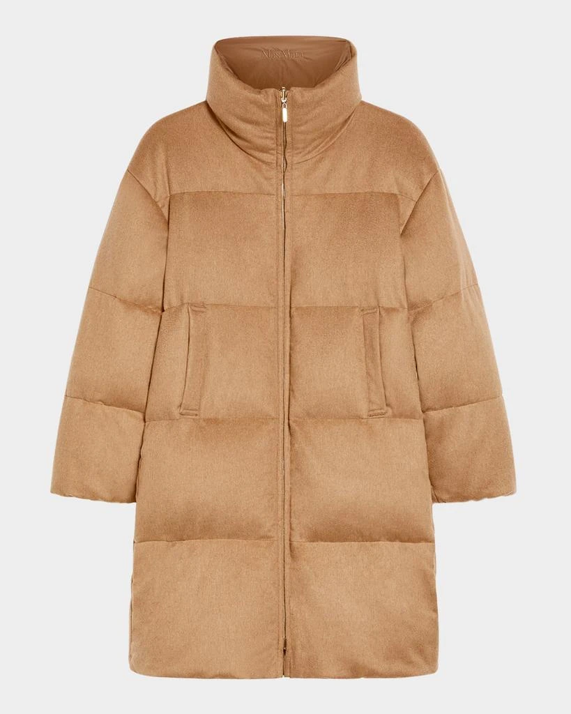 Max Mara Dante Puffer Camel Wool Coat