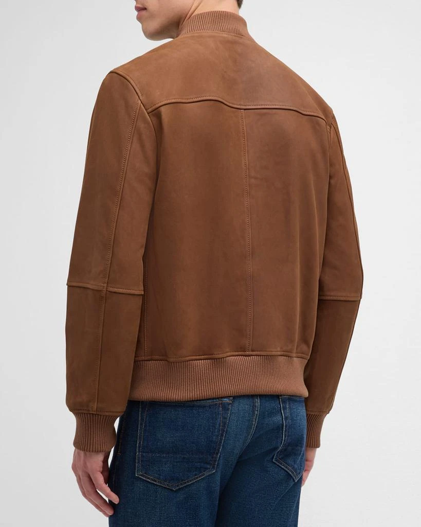 Neiman Marcus Men's Classic Leather Bomber Jacket 3