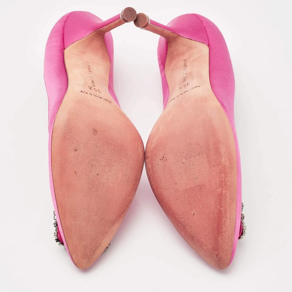 Manolo Blahnik Manolo Blahnik Pink Satin Hangisi Pumps Size 35.5 6
