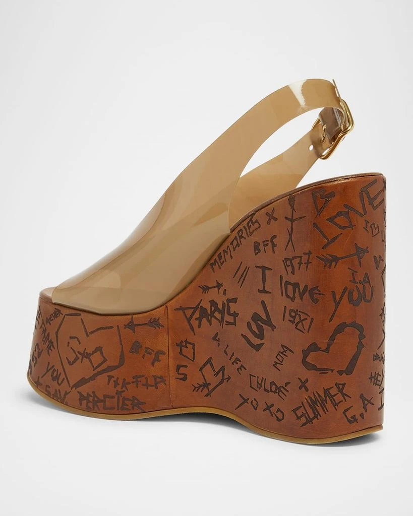 Chloé Maxime Jelly Slingback Platform Sandals 4