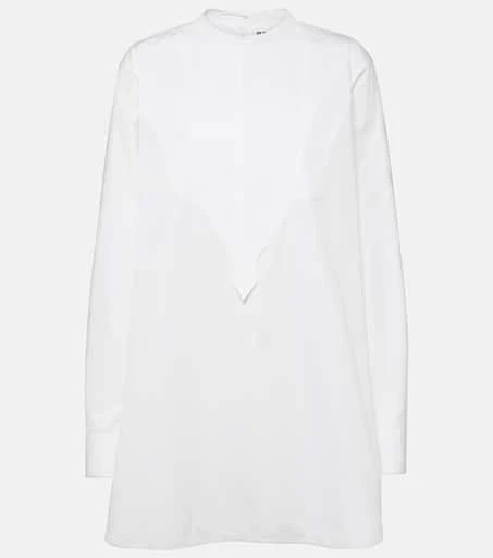 Jil Sander Embroidered cotton poplin blouse 1