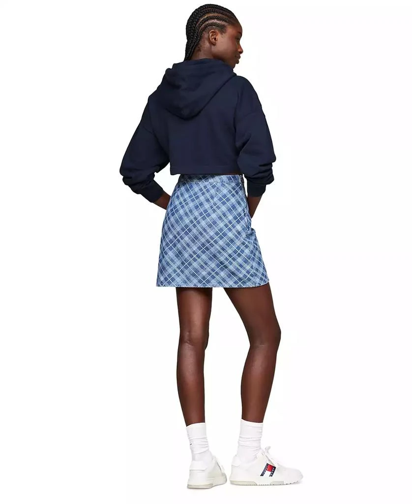 Tommy Jeans Women's Tartan-Check Chambray Mini Skirt 2