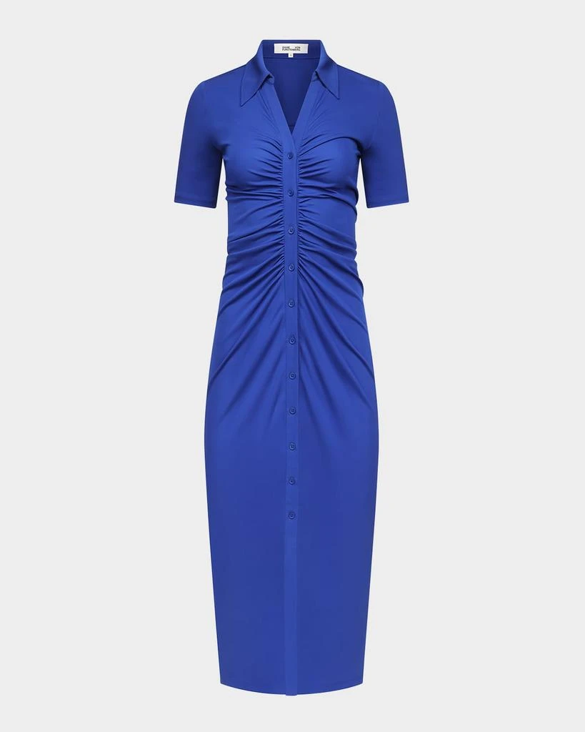 Diane von Furstenberg Zoey Ruched Midi Shirtdress 1