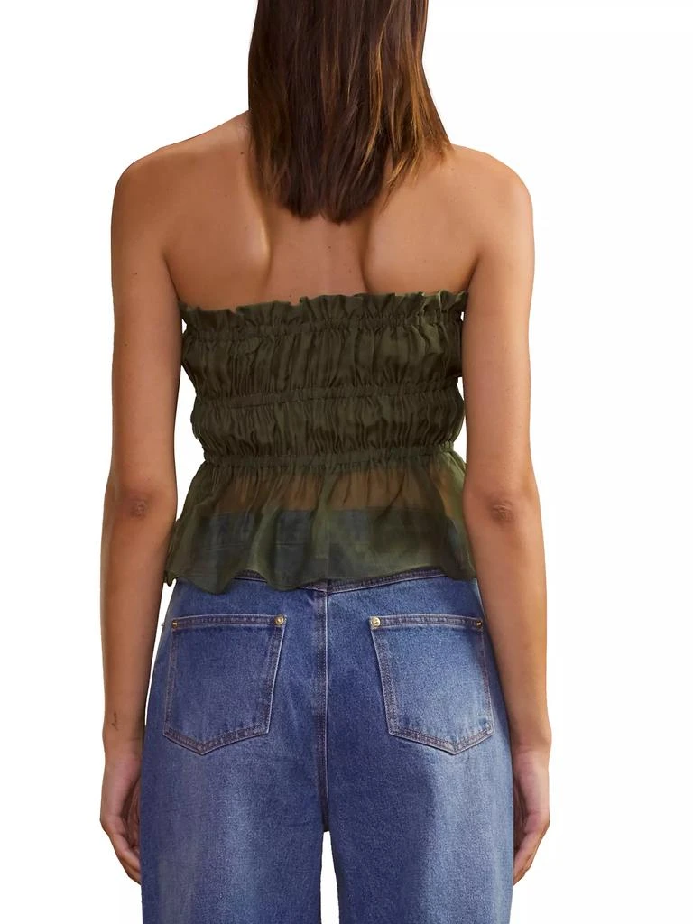 Cynthia Rowley Silk Buckle-Strap Smock Top 4