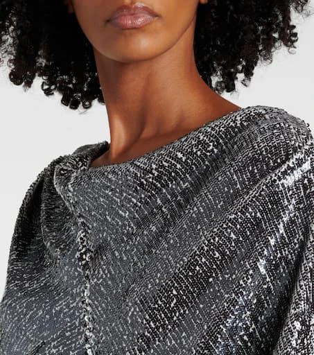 Dries Van Noten Sequined ruched top 4