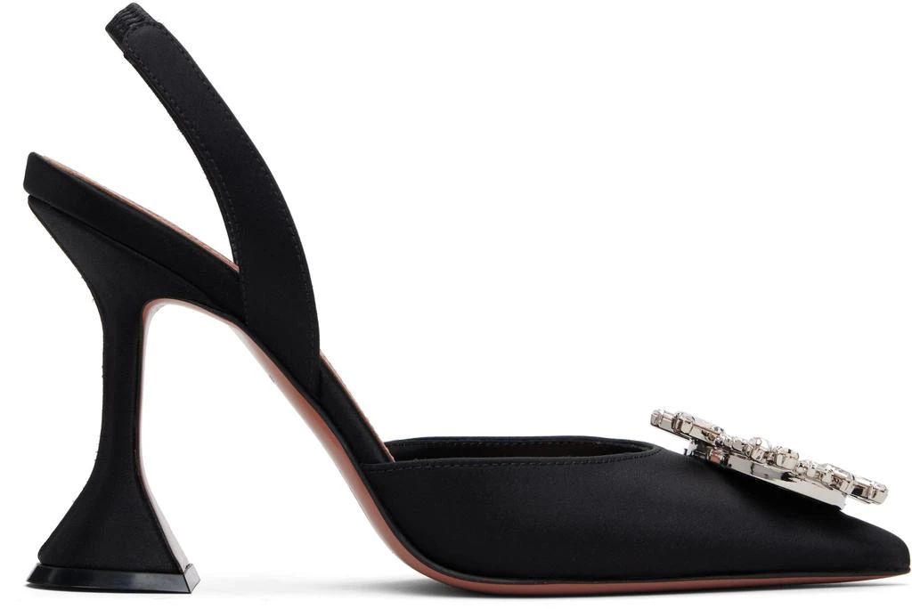 Amina Muaddi Black Begum Sling 95 Heels