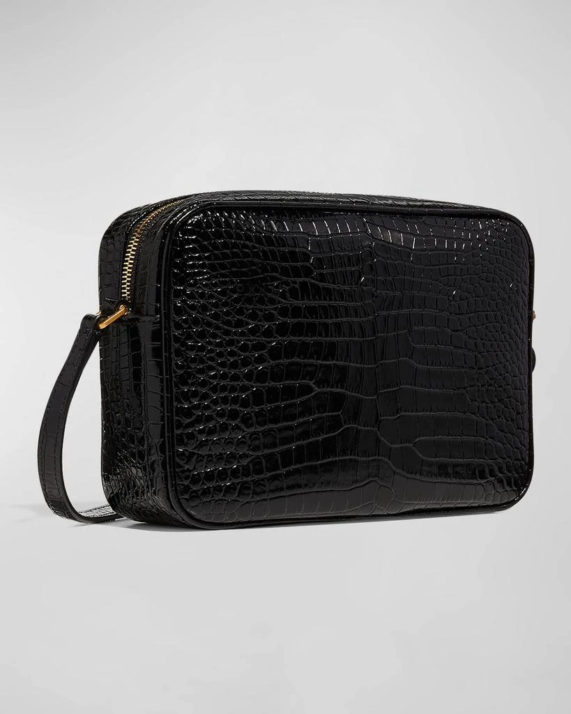 Yves Saint Laurent Lou Medium YSL Camera Bag with Tassel in Croc Embossed Leather 4