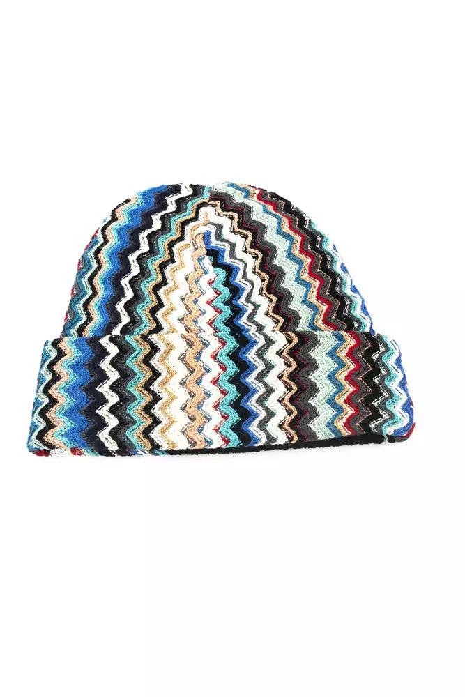 Missoni Geometric Fantasy Multicolor Wool Blend Hat – On  display picture 1